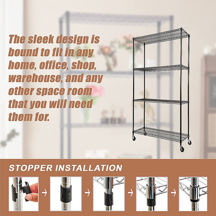 Modular Wire Storage Shelf 900 x 350 x 1800mm Steel Shelving.