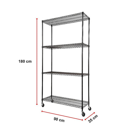 Modular Wire Storage Shelf 900 x 350 x 1800mm Steel Shelving.