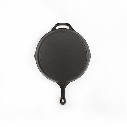 Non-stick Frying Pan Cast Iron Steak Skillet Round BBQ Grill Cookware 30cm.