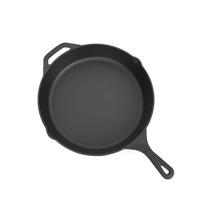 Non-stick Frying Pan Cast Iron Steak Skillet Round BBQ Grill Cookware 30cm.