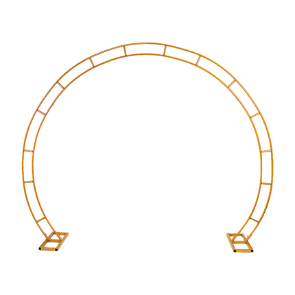 260cm Gold Metal Wedding Arch Round Balloon Birthday Party.
