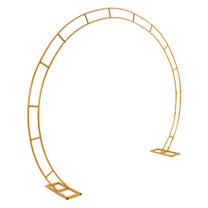 260cm Gold Metal Wedding Arch Round Balloon Birthday Party.