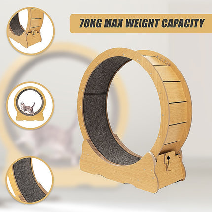 Cat Running Wheel w/ Carpet Runway Cat Exercise Wheel for Fitness Cat Treadmill.