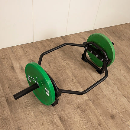 Barbell Olympic Trap Bar Hex Shrug Deadlift.