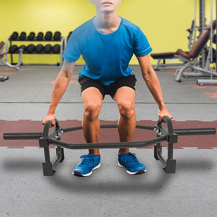 Barbell Olympic Trap Bar Hex Shrug Deadlift.