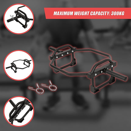 Barbell Olympic Trap Bar Hex Shrug Deadlift.