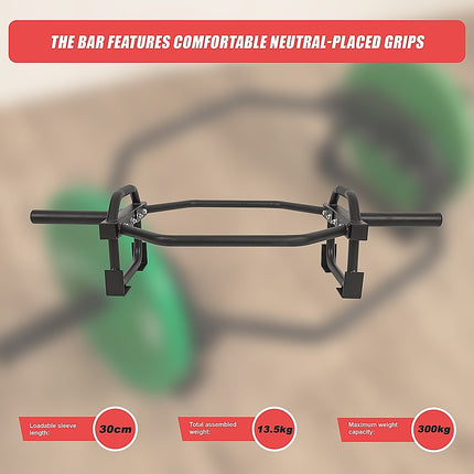 Barbell Olympic Trap Bar Hex Shrug Deadlift.