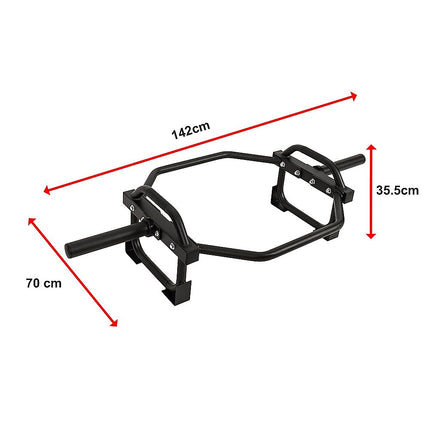Barbell Olympic Trap Bar Hex Shrug Deadlift.