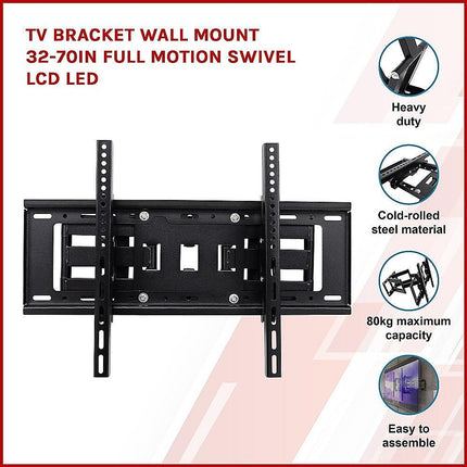 TV Bracket Wall Mount 32-70in Full Motion Swivel LCD LED.