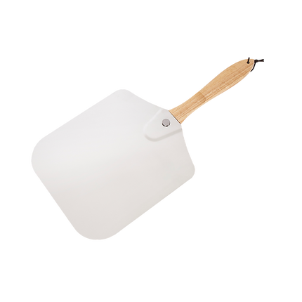 Metal Pizza Peel with Foldable Wood Handle.