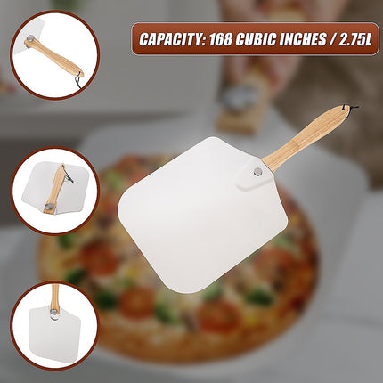 Metal Pizza Peel with Foldable Wood Handle.