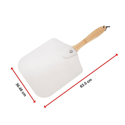 Metal Pizza Peel with Foldable Wood Handle.
