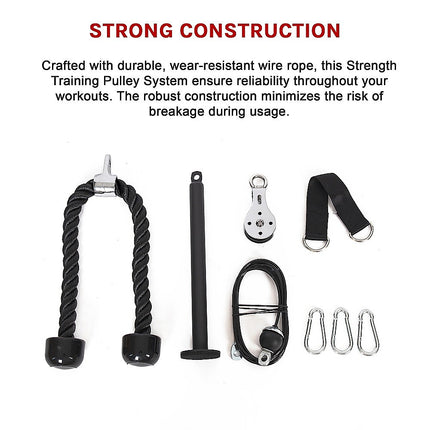 Fitness Pulley Set Gym Kit Tool Accessories Wire Rope.