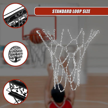 Heavy Duty Metal Pro Basketball Net Highly Durable Chain.