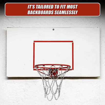Heavy Duty Metal Pro Basketball Net Highly Durable Chain.