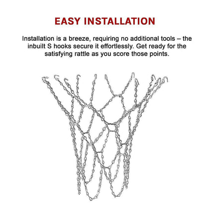 Heavy Duty Metal Pro Basketball Net Highly Durable Chain.