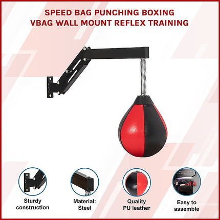 Speed Bag Punching Boxing Bag Wall Mount Reflex Training.