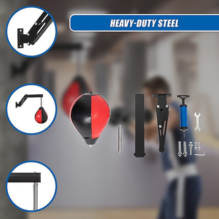 Speed Bag Punching Boxing Bag Wall Mount Reflex Training.