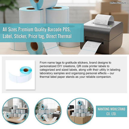 All Sizes Premium Quality Barcode POS, Label, Sticker, Price tag, Direct Thermal.