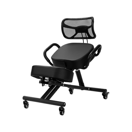 Ergonomic Kneeling Posture Chair with Backrest Adjustable Height and Casters.