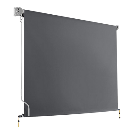 Retractable Straight Drop Roll Down Awning Garden Patio Screen 3.0X2.5M.