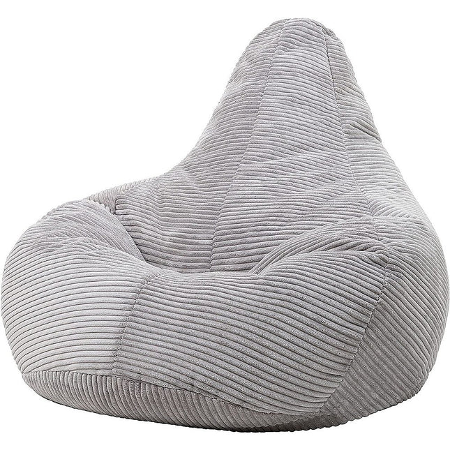 Jumbo Cord Beanbag Chair Cover Unfilled Large Bean Bag - Grey.