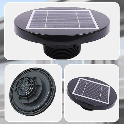 Solar Powered Roof Fan Ventilator Loft Vent for Boat RV Greenhouse Shed Caravan.