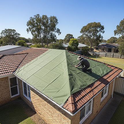 3x4M Army Heavy Duty Waterproof Canvas Tarp Tarpaulin Sun Blocked Dustproof.