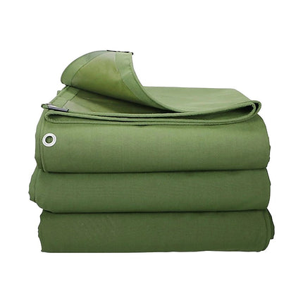 3x4M Army Heavy Duty Waterproof Canvas Tarp Tarpaulin Sun Blocked Dustproof.