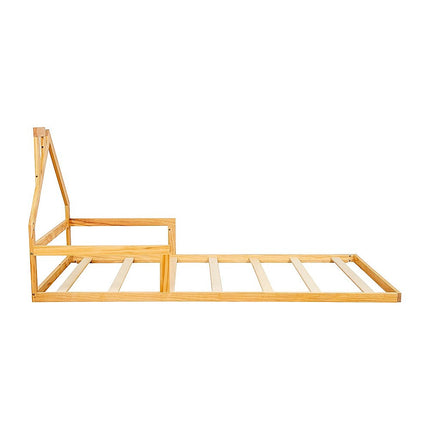 Pine Wood Floor Bed House Frame for Kids and Toddlers.
