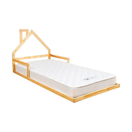 Pine Wood Floor Bed House Frame for Kids and Toddlers.