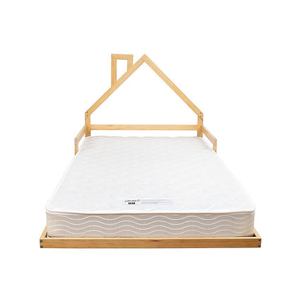 Pine Wood Floor Bed House Frame for Kids and Toddlers.