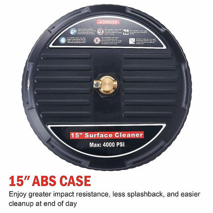 4000 PSI 44CM Pressure Washer Surface Cleaner with 2 Extension Wands.