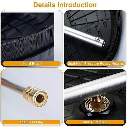 4000 PSI 44CM Pressure Washer Surface Cleaner with 2 Extension Wands.