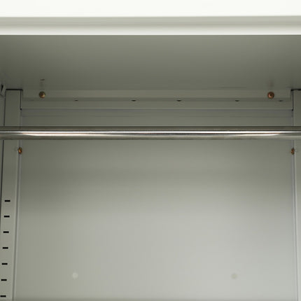 Single-Door Metal Tall Cabinet Shelf Storage for Home Office Gym.