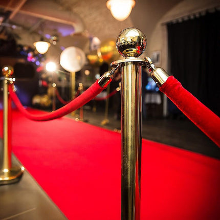 4 x Queue Barriers + 3 Ropes Exhibition Crowd Control Bollards.