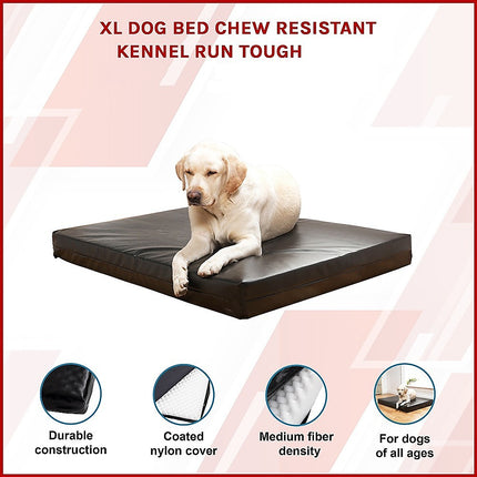 XL Dog Bed Chew Resistant Heavy Duty Kennel Run Tough Robust Durable.