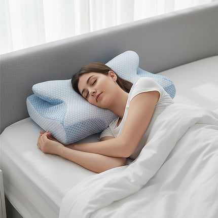 Soft Cervical Pillow for Neck Pain Relief Memory Foam Ergonomic.