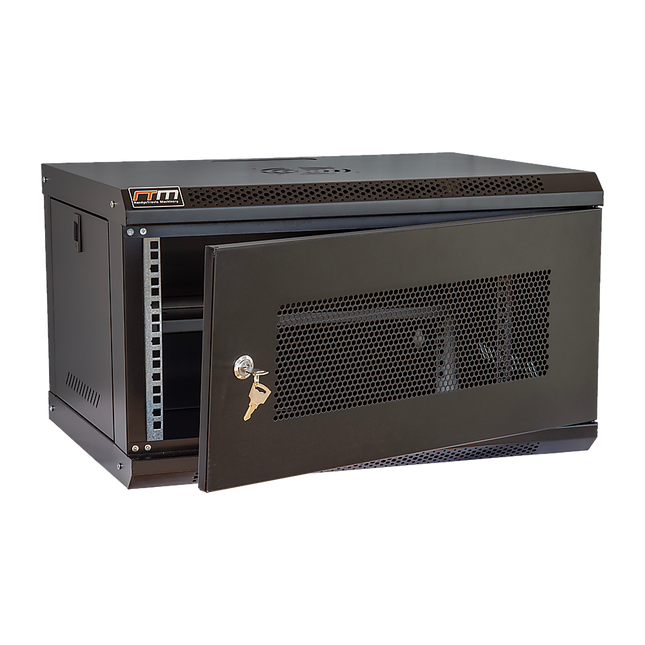 19" 6U Wall Mount Network DVR NVR Data Cabinet Enclosure.