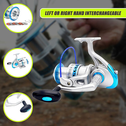 High Speed Saltwater Metal Spinning Fishing Reel Large Sea Fishing Reels.