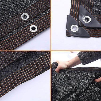 15m x 2m Fence Windscreen Privacy Screen Shade Cover Black Fabric Mesh Garden.