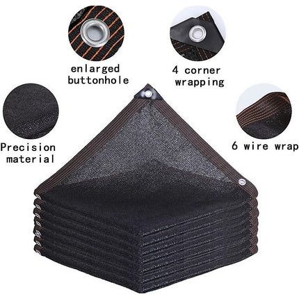 15m x 2m Fence Windscreen Privacy Screen Shade Cover Black Fabric Mesh Garden.
