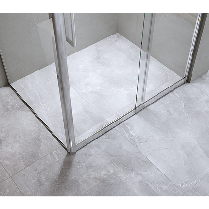 150mm Adjustable (2000x800mm) Single Door Corner Sliding Glass Shower Screen in Chrome.