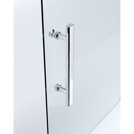 150mm Adjustable (2000x800mm) Single Door Corner Sliding Glass Shower Screen in Chrome.