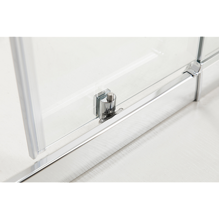 150mm Adjustable (2000x800mm) Single Door Corner Sliding Glass Shower Screen in Chrome.
