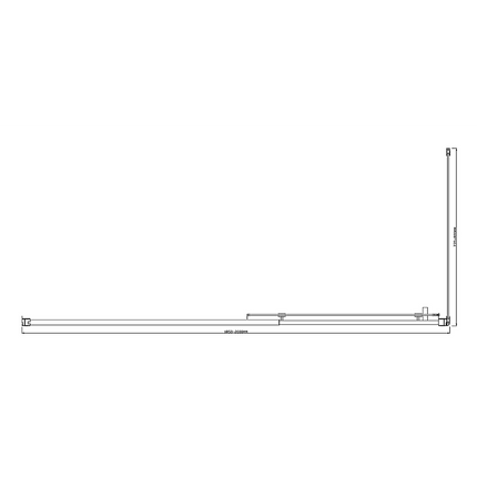150mm Adjustable (2000x800mm) Single Door Corner Sliding Glass Shower Screen in Chrome.