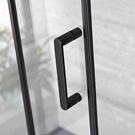 140-150cm Adjustable Wall to Wall Sliding Glass Shower Door in Chrome.
