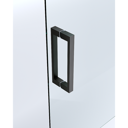 130-140cm Adjustable Wall to Wall Sliding Glass Shower Door in Black.