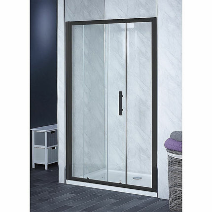 140-150cm Adjustable Wall to Wall Sliding Glass Shower Door in Chrome.