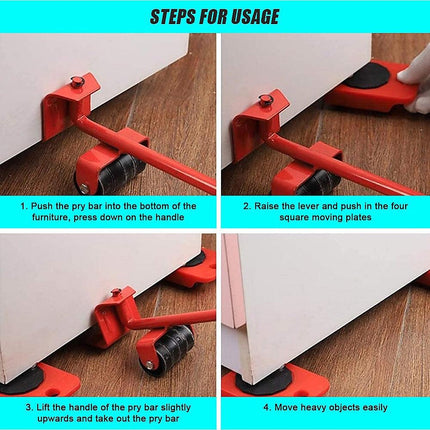 4 X All-purpose Dolly Plastic Heavy Duty Furniture Mover Slider Set.